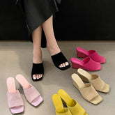 LBSFY  -  2024 Summer Open Toe Women Slippers Fashion Elegant Wedges Heel Slides Ladies Elegant Party Dress Sandalias